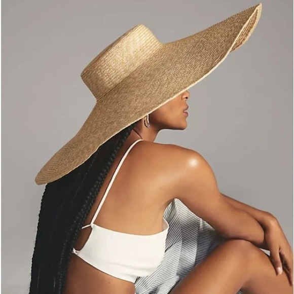 NWT Anthropologie Oversized Floppy Straw Hat San Diego Hat  display picture 3